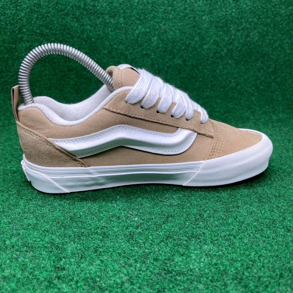 Vans Knu Skool Tan Beige Suede Chunky Skate Shoes Men 4 Women 5.5